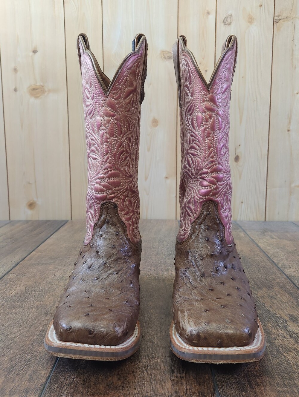 Ariat Donatella Women's Ostrich & Rose Gold Metallic Cowboy Boots Size 9 Western - Picture 3 of 13